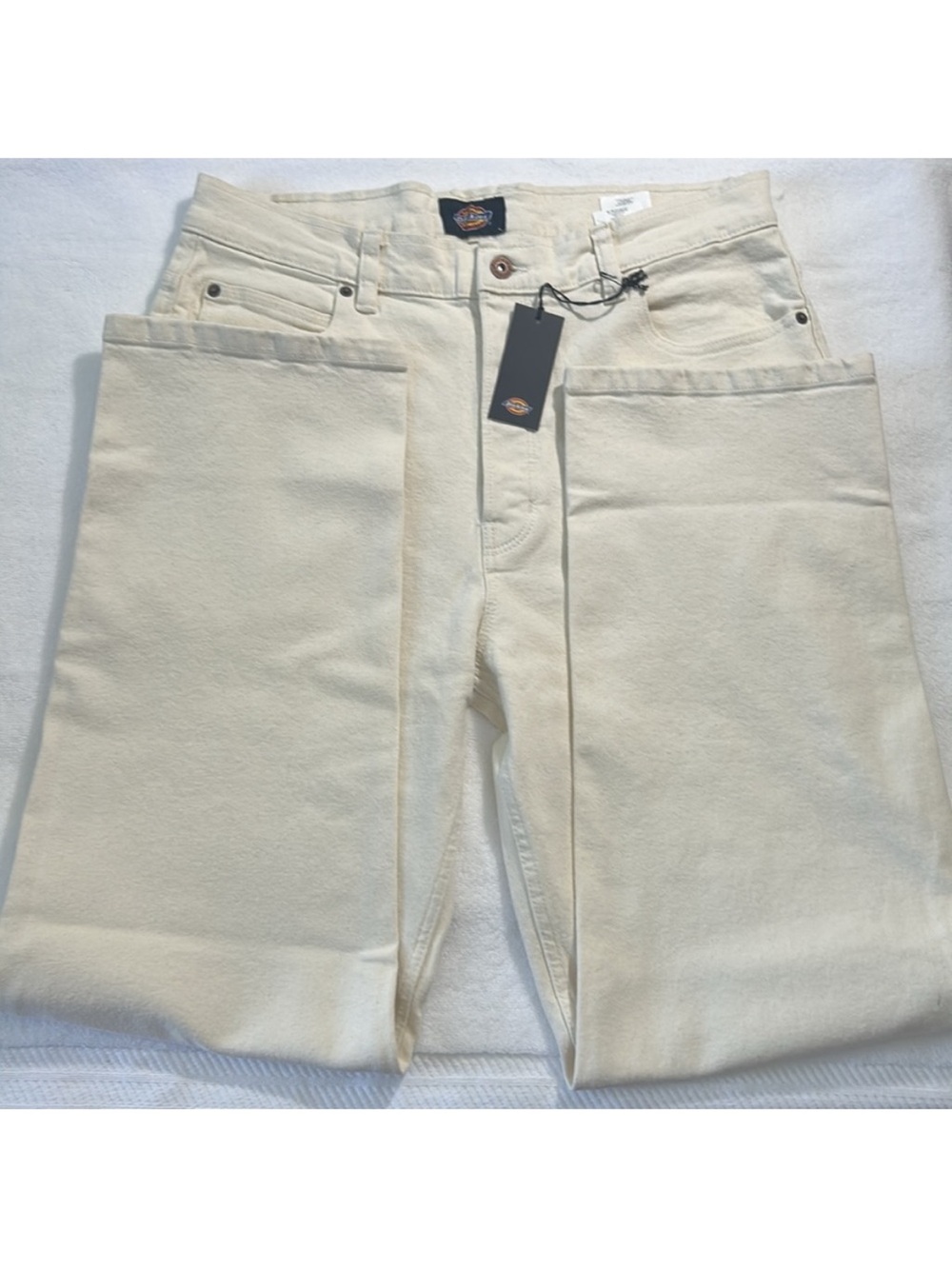 Dickies 34 x 32 Jeans Thomasville Denim Jean Pants in Natural 5 pockets NWT - Picture 3 of 14